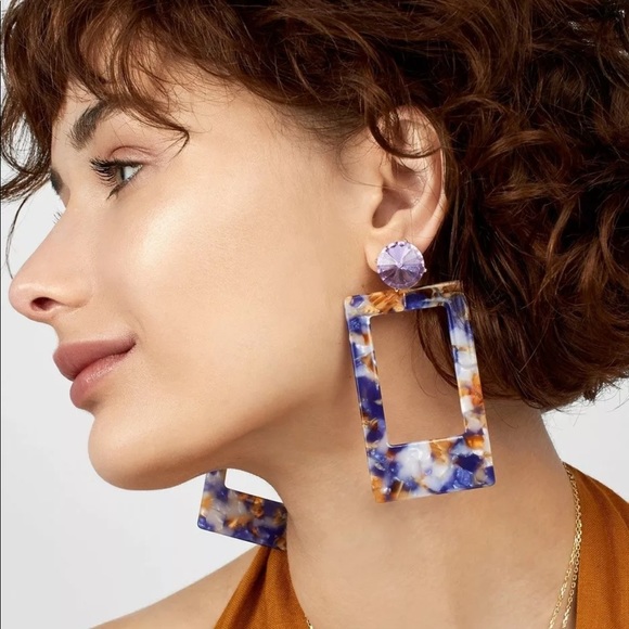 Baublebar Taysia Resin Hoop Dangle Earrings - Picture 1 of 3